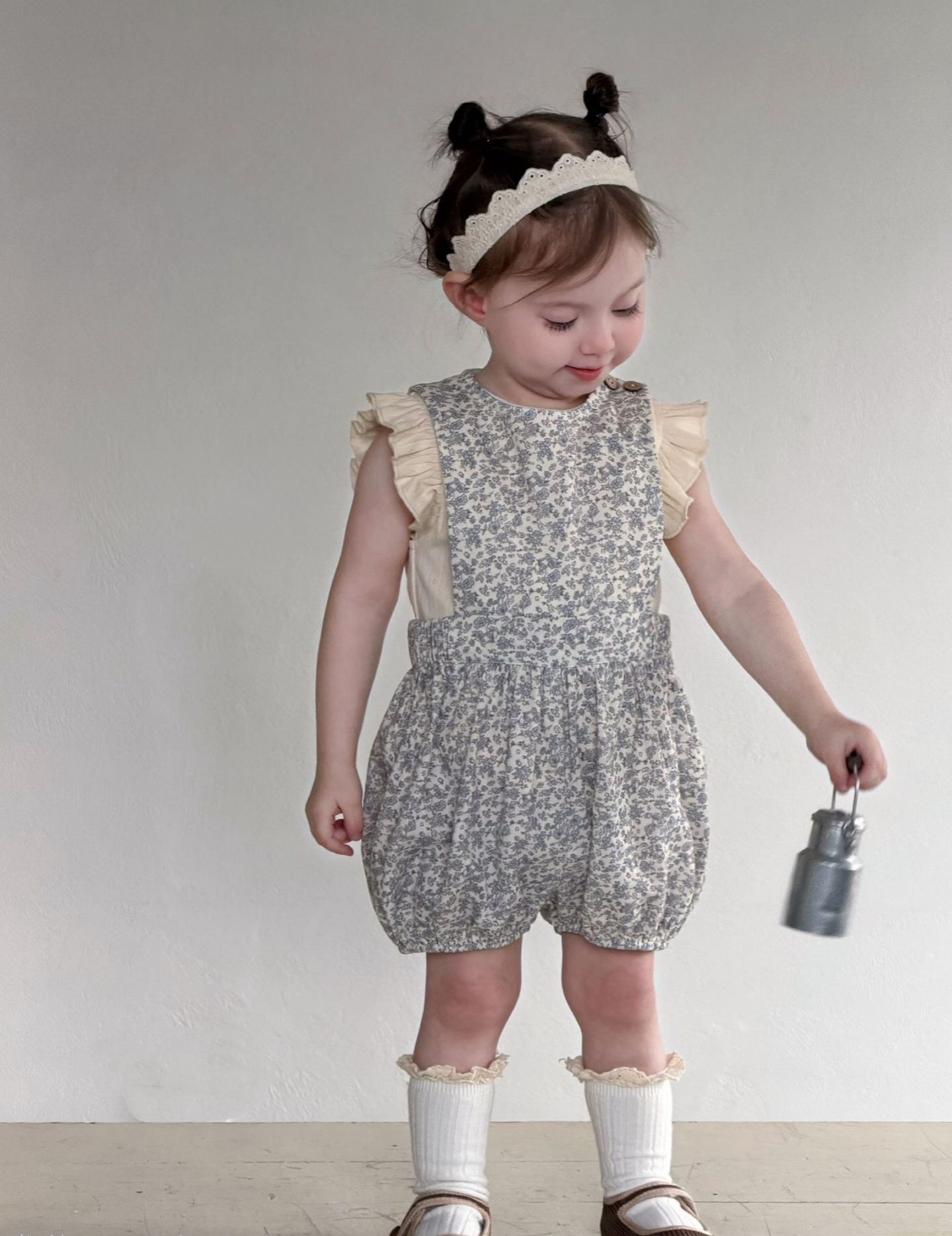 Floral Ruffle Flutter Bubble Romper