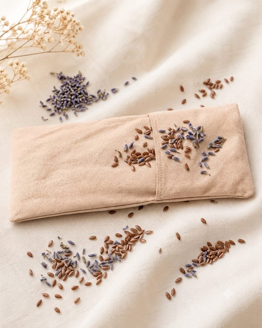 Flax Seeds and Lavender Eye Pillow