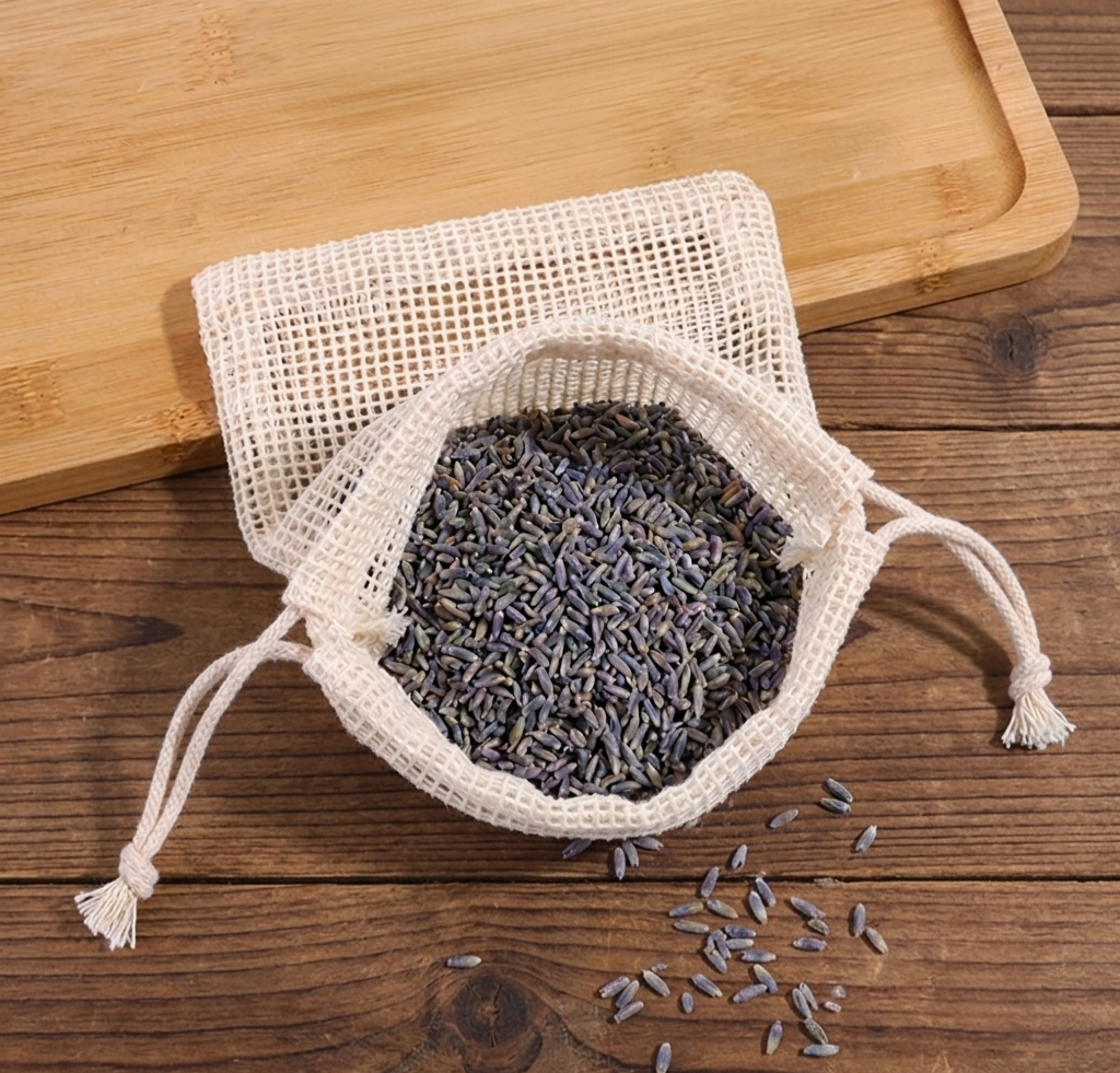 Dried Lavender Drawstring Sachet