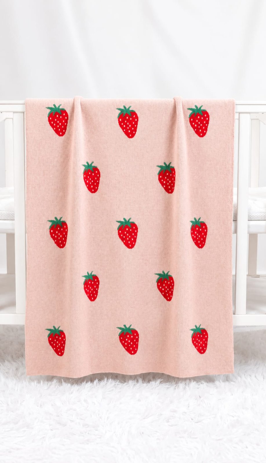 Strawberry Fields Knit Blanket
